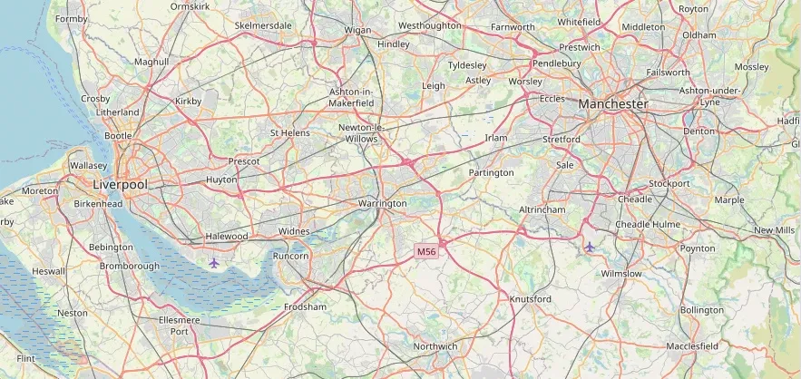Map of the Warrington area we cover